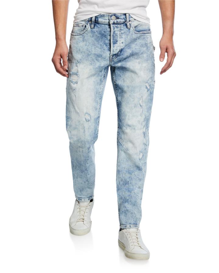 Men's Sartor Acid-wash Distressed Jeans