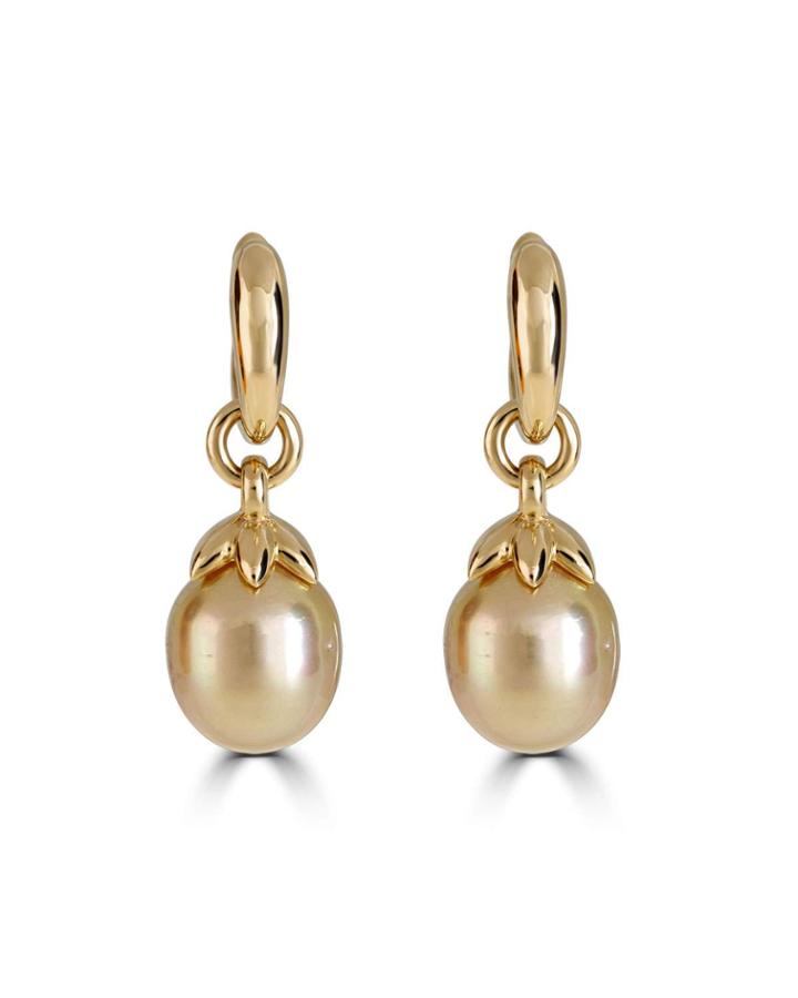 14k Gold Detachable Pearl Drop Earrings