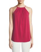 Gathered Halter-neck Blouse