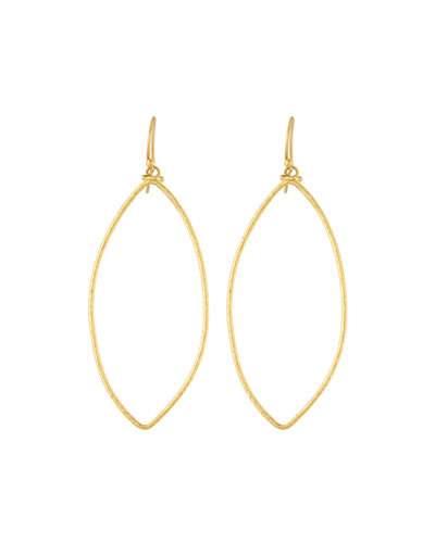 Hoopla 24k Xl Marquise Drop Earrings