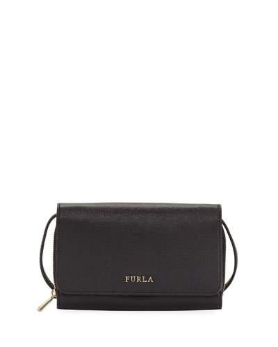Classic Medium Saffiano Leather Crossbody Pouch Bag
