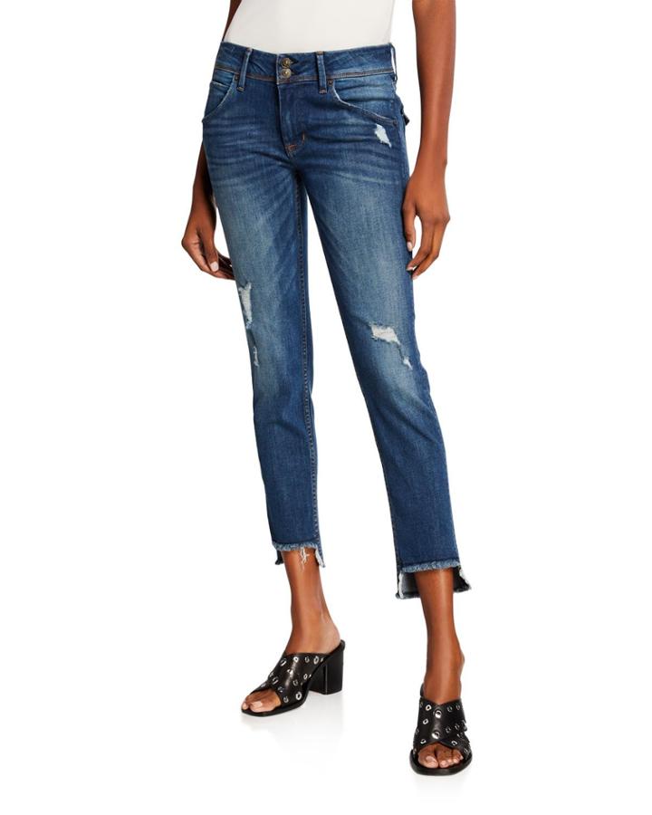 Cat Mid-rise Ripped Step-hem