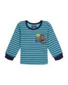 Boy's Striped Patches Long-sleeve T-shirt,