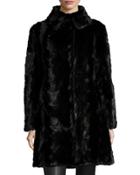 Reversible Mink Fur Down Feather Coat