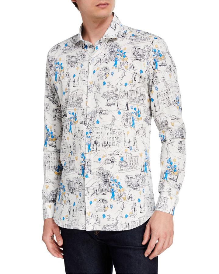 Men's Street-print Long-sleeve