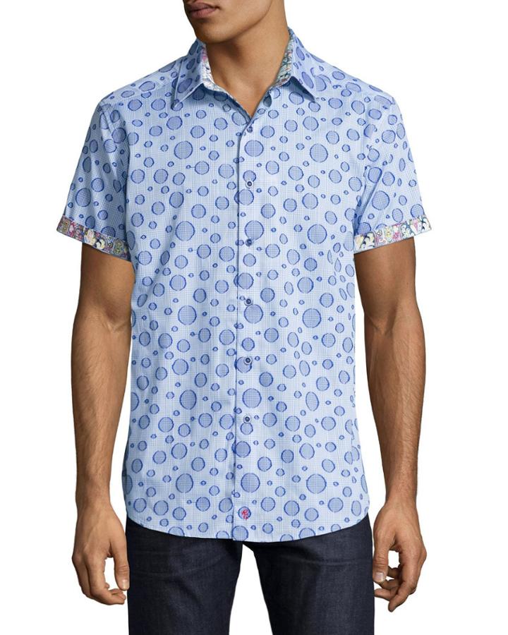 Phillipe Bubble Plaid Short-sleeve Sport
