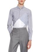 Pieced-square Cotton Oxford