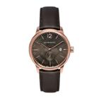 40mm Rose Golden Stainless Steel & Leather City Watch, Pink
