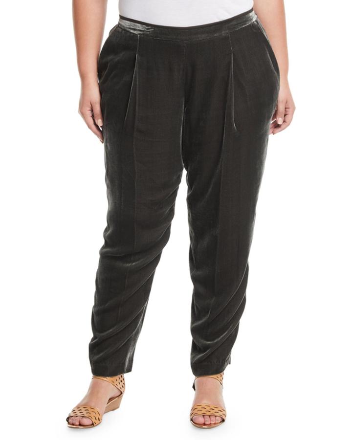 Soho Stretch Velvet Track Pants,
