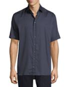 Circle-print Cotton Short-sleeve