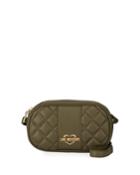 Borsa Quilted Faux-leather Crossbody Bag, Green