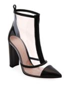 See-through Leather And Plexi Booties