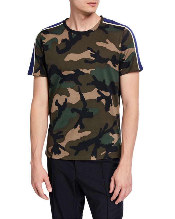 Men's Camu Striped Cotton T-shirt
