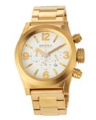 Brera Gold-plated Stainless Steel White-dial Chronograph Watch