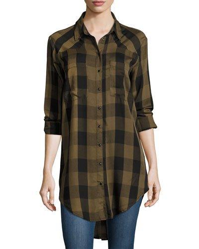 Emery Plaid Shirt, Green Pattern