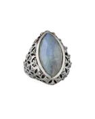 Marquise Labradorite & Diamond Ring,