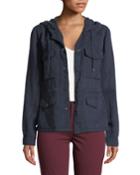 Snap-button Hooded Surplus Utility Jacket