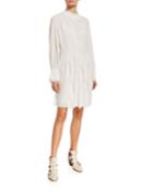 Floral Lace Puff-sleeve