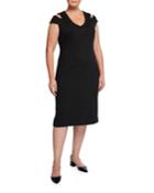 Plus Size Bryce Slit Cap Sleeve