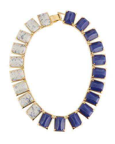 Gardenia Colorblocked Statement Collar Necklace