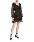 Shawna Floral-print Mini Wrap Dress