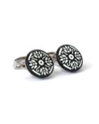 Mosaic Round Mother-of-pearl Cufflinks