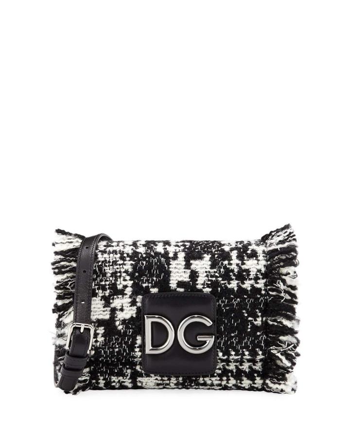 Dg Midi Millennials Tweed Crossbody Bag