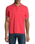 Contrast-tipped Pique Polo