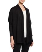 Draped Open-front Cashmere Cardigan