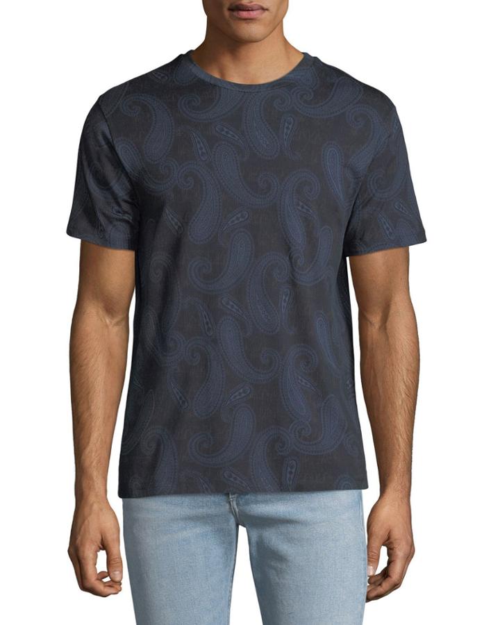 Men's Paisley-print Jersey T-shirt