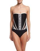 Mio Colorblock Mesh-panel One-piece