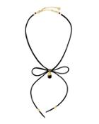 Suede Bow-tie Choker Necklace, Black