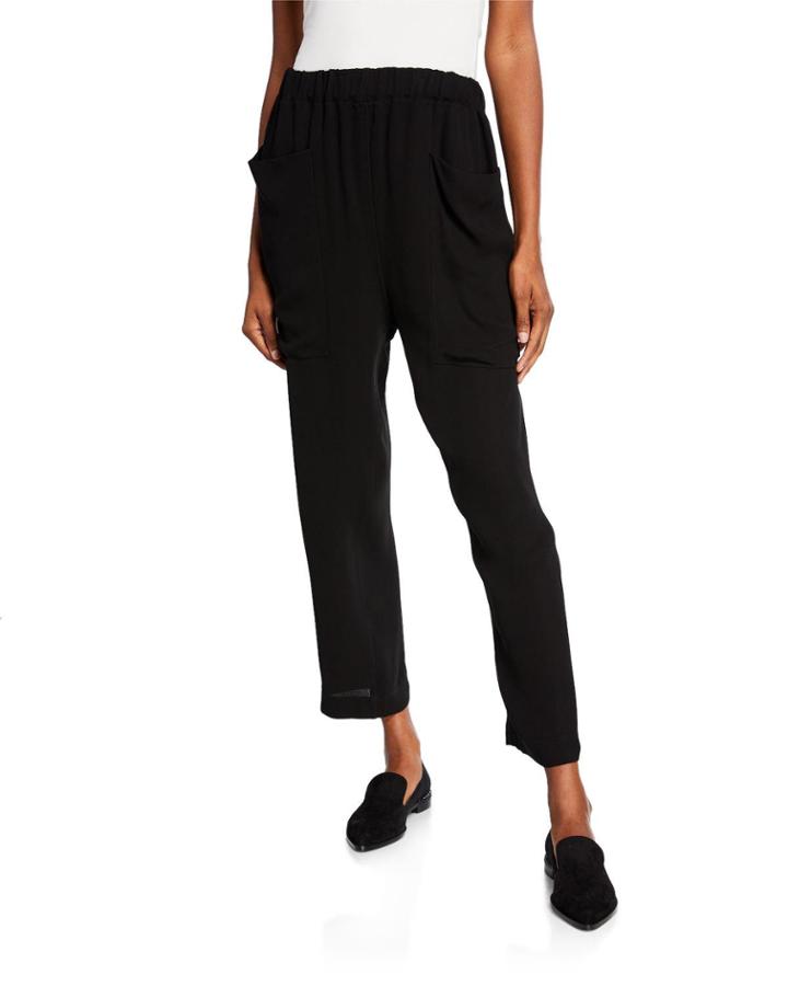 Crepe Jogger Pants