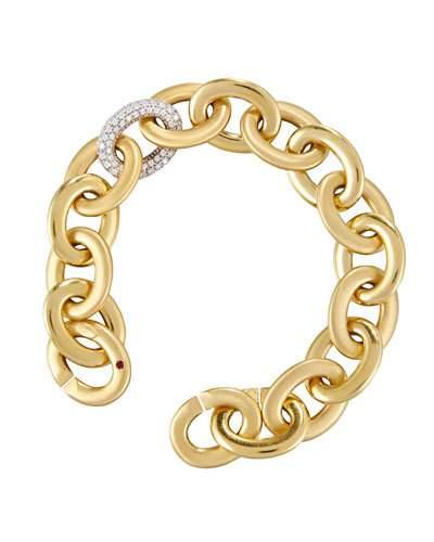 18k Pave Diamond Oval
