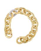 18k Pave Diamond Oval