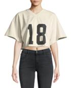 Cropped V-neck Sporty Crop Tee