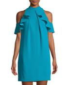 Amado Cold-shoulder Crepe Cocktail Dress