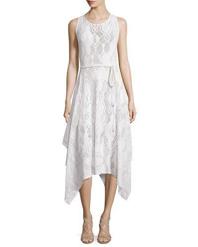 Sleeveless Crochet Hanky-hem Dress