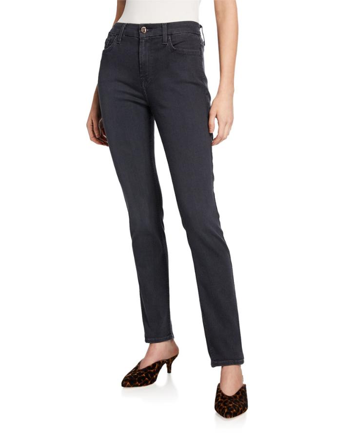 Mid-rise Skinny Ankle Jeans, Gray