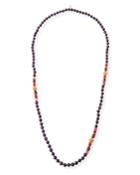 Plum Beaded Single-strand Necklace