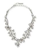 Floral Baguette Crystal Necklace