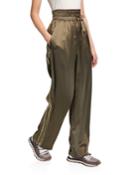 Satin Side-stripe Track Pants