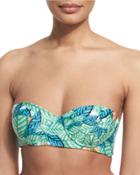 Leaf-print Underwire Bandeau