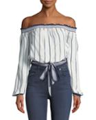 Cannes Off-the-shoulder Crop Blouse