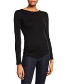 Crewneck Long-sleeve Fitted Tee