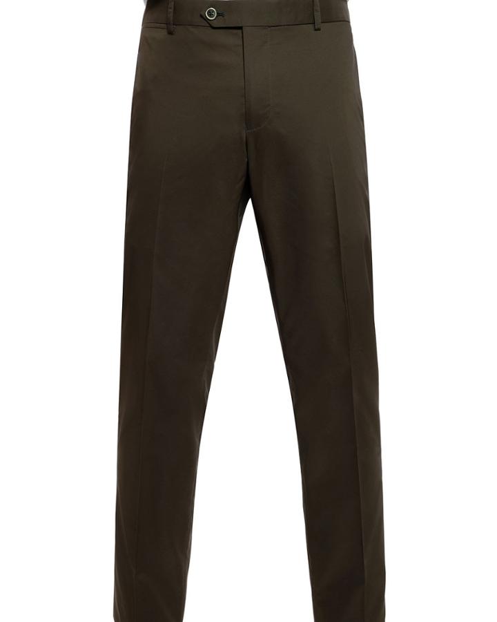 Men's Flat-front Tech Pants, Olive