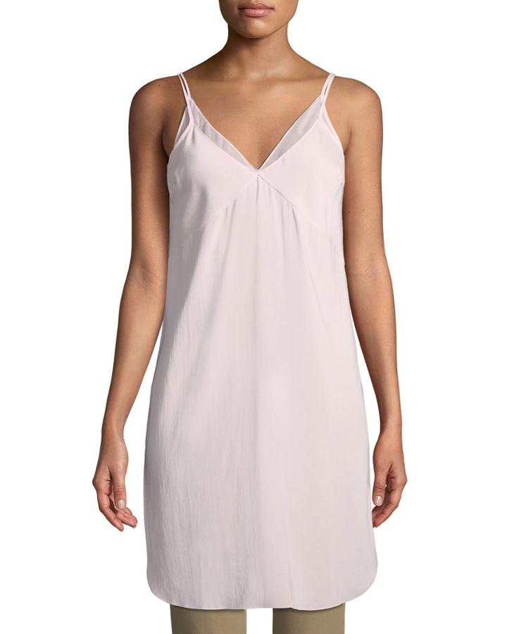 Long Crepe-de-chine Layered Camisole