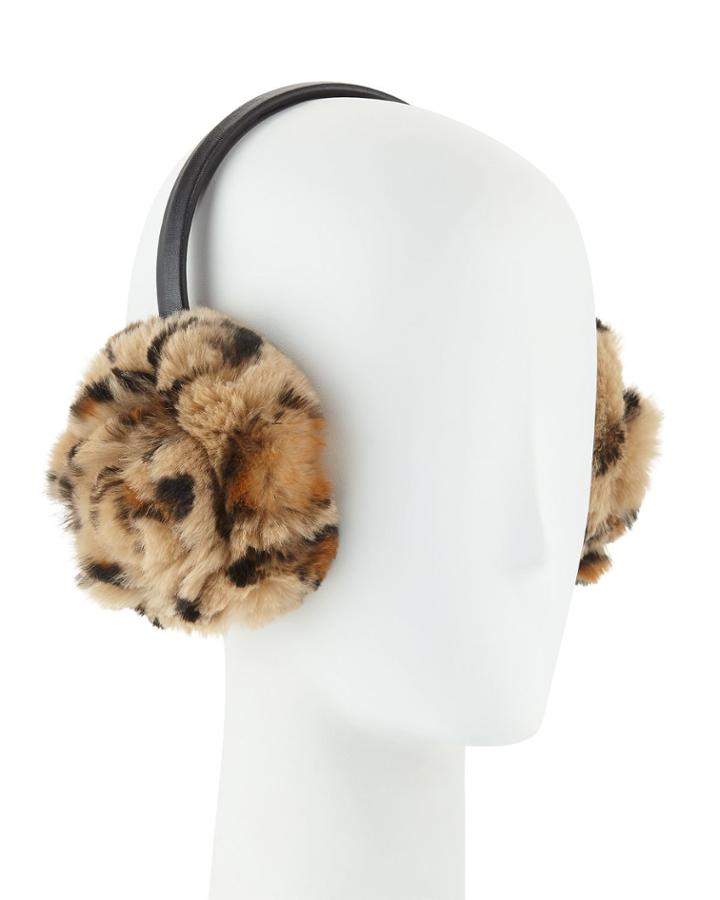 Petal Rosette Rabbit Fur Earmuffs,