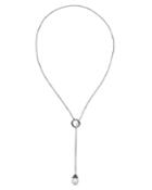 South Sea Pearl Lariat Necklace, White