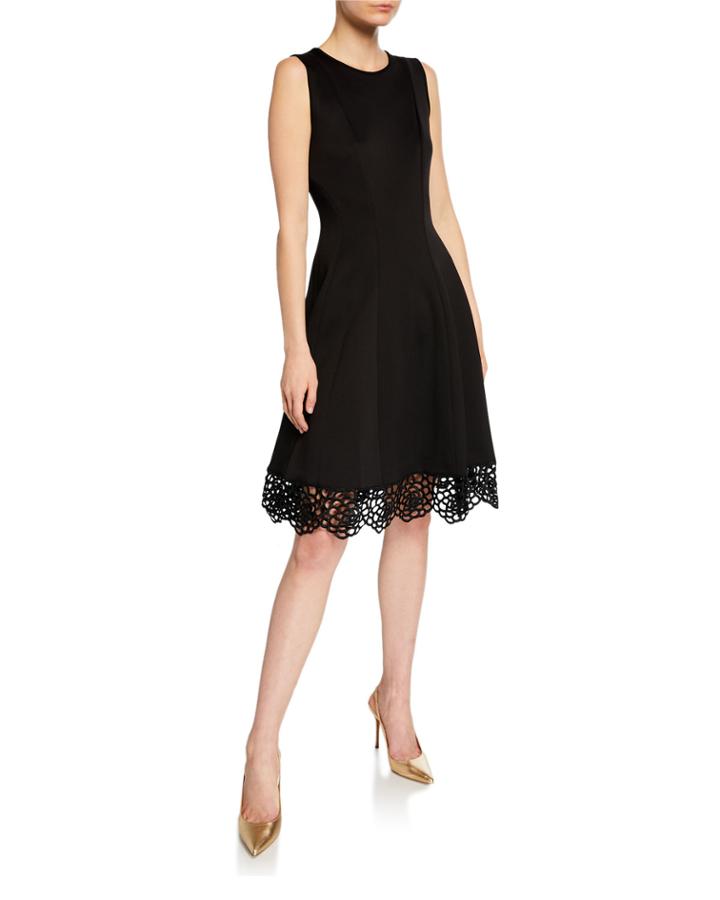 Sleeveless Floral Hem Dress